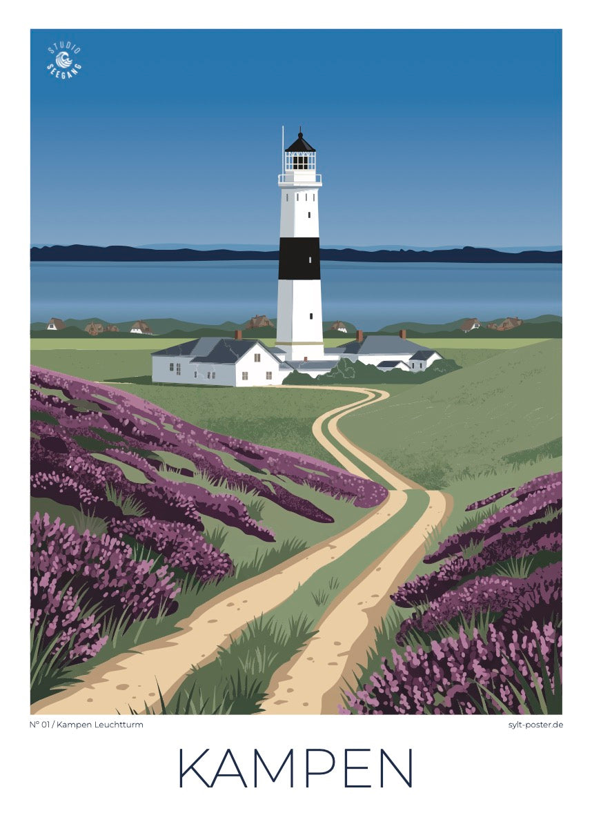 Kampen Leuchtturm Poster